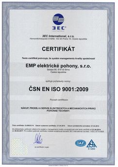 Certifikt ISO9001